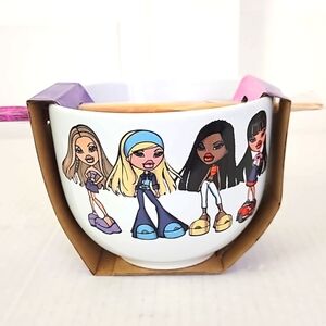 NWT BRATZ Ceramic Bowl w/Chopsticks